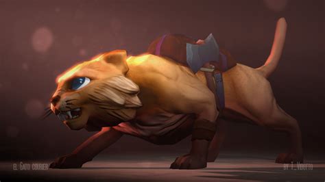 Dota 2 - El Gato courier, Thiago Vidotto | Dota 2, Gatos, Lion sculpture