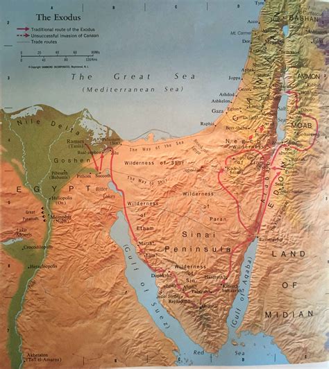 Bible Map: The Exodus | World Events and the Bible