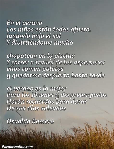 5 Poemas del Verano para Niños - Poemas Online