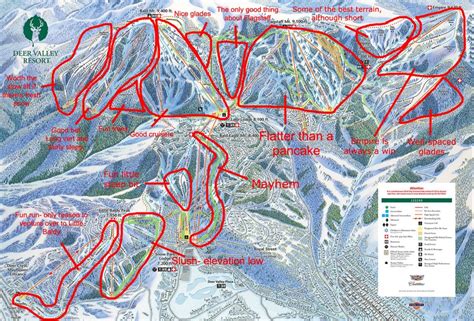 My own take on a Deer Valley Honest trail map : skiing