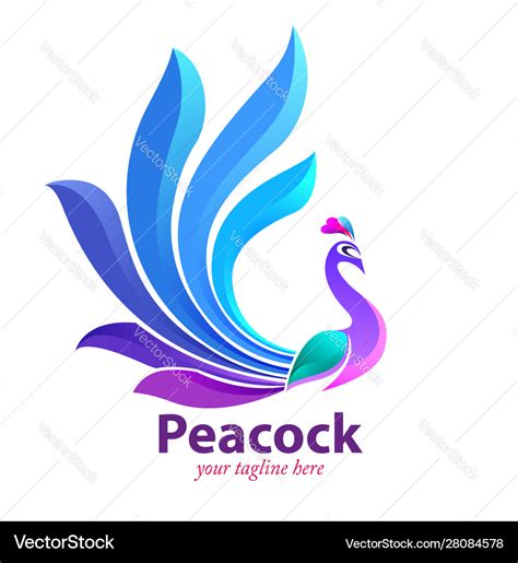 Peacock symbol Royalty Free Vector Image - VectorStock