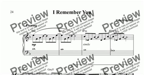 I Remember You - Download Sheet Music PDF file