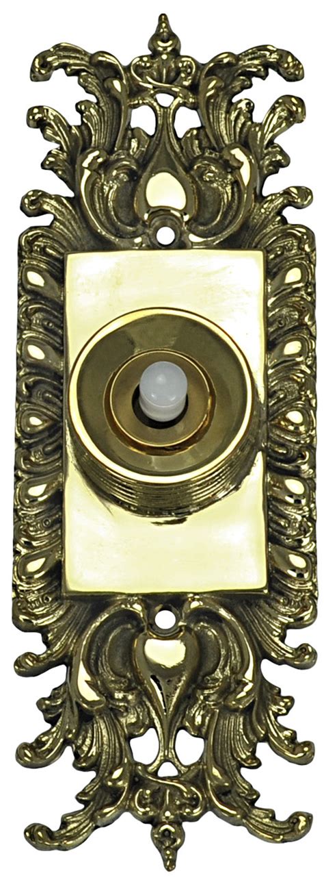 Vintage Hardware & Lighting - Ornate Victorian Rococo Doorbell Push Button (ZLW-67BL)