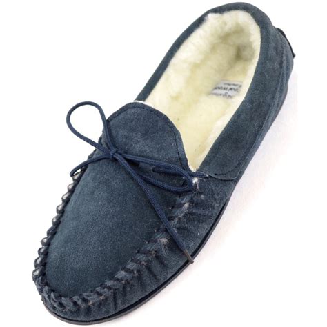 Women's Genuine Suede Leather Moccasin / Slippers - Absolute Footwear