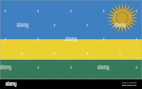 Rwanda embroidery flag. Rwandan emblem stitched fabric. Embroidered ...