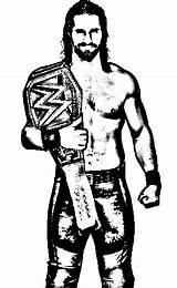 Seth Rollins From WWE World Wrestling Entertainment coloring Page sketch template