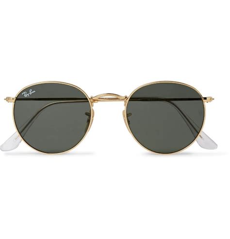 Gold Round-Frame Gold-Tone Sunglasses | RAY-BAN | Ray ban round sunglasses, Round frame ...