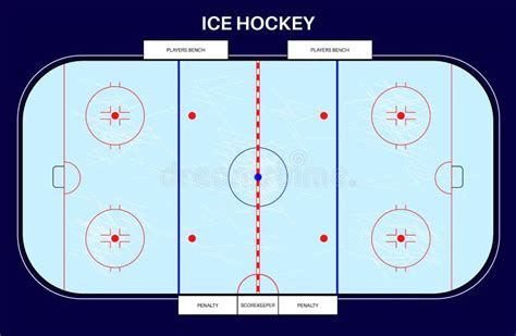 Ice hockey rink stock vector. Illustration of rink, template - 236915925