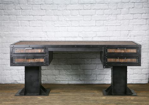 Industrial Sit/Stand Desk, Reclaimed Wood Sit to Stand Desk – Combine 9 ...