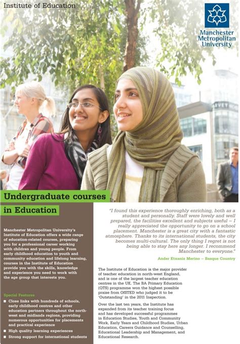 Manchester Metropolitan University - Under Graduate courses - Intelli…