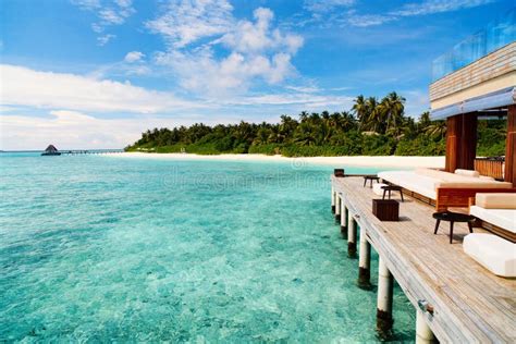 Beautiful Tropical Beach at Maldives Stock Photo - Image of perfect ...