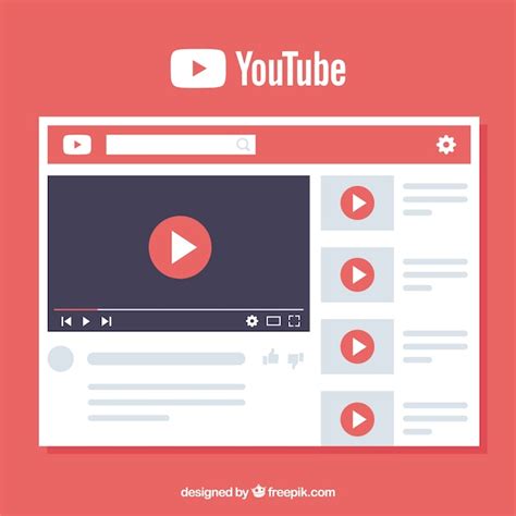 Youtube concept | Free Vector