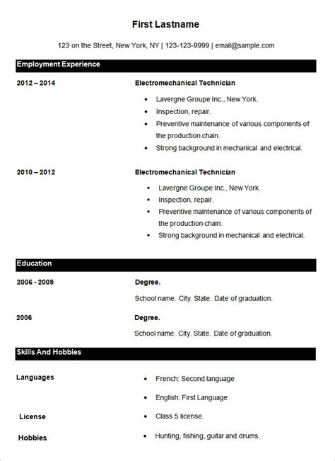 Resume Templates For Older Job Seekers