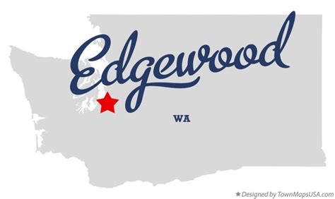 Map of Edgewood, WA, Washington