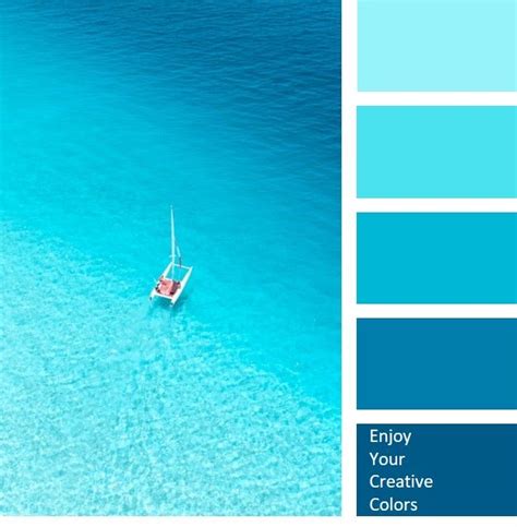 COLOR PALETTE #0004 Color of ocean | Blue paint color palettes, Aqua ...