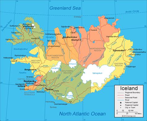 Iceland Map and Satellite Image