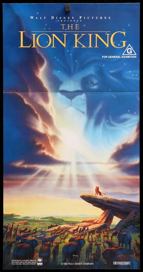 The Lion King (1994) Original Australian Daybill Movie Poster ...