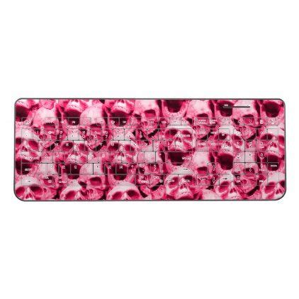 Hot Pink Skulls Wireless Keyboard | Zazzle.com | Pink skull, Hot pink, Girly gifts