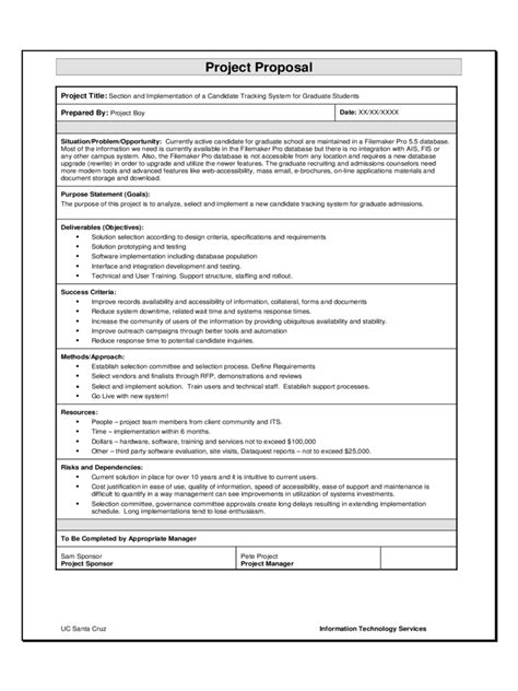 It Project Proposal Template - Sfiveband.com