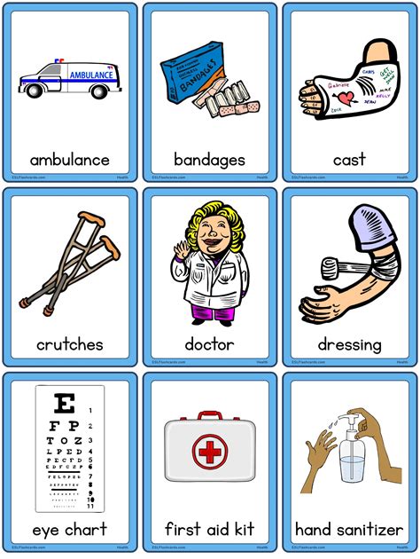 Health Flashcards – ESL Flashcards