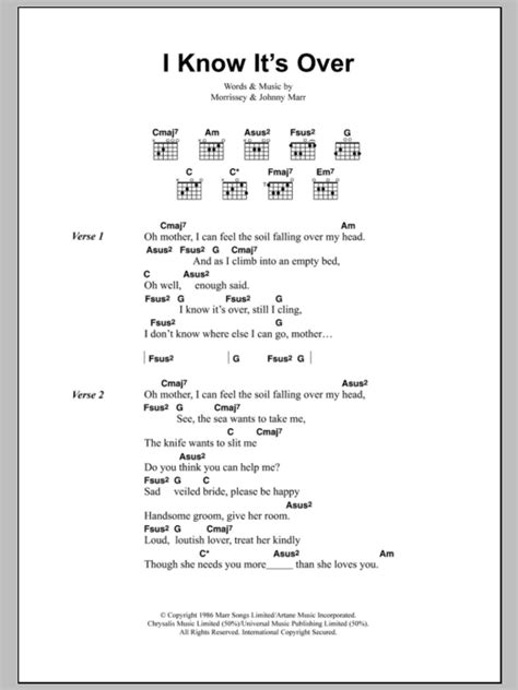 I Know It's Over by The Smiths - Guitar Chords/Lyrics - Guitar Instructor