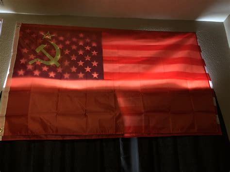 I put the USSR flag over the USA flag and got this... : vexillology