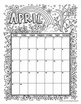 April Calendar Coloring Page  Free Printable Pages sketch template