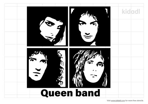 Free Queen Band Stencil | Stencil Printables | Kidadl