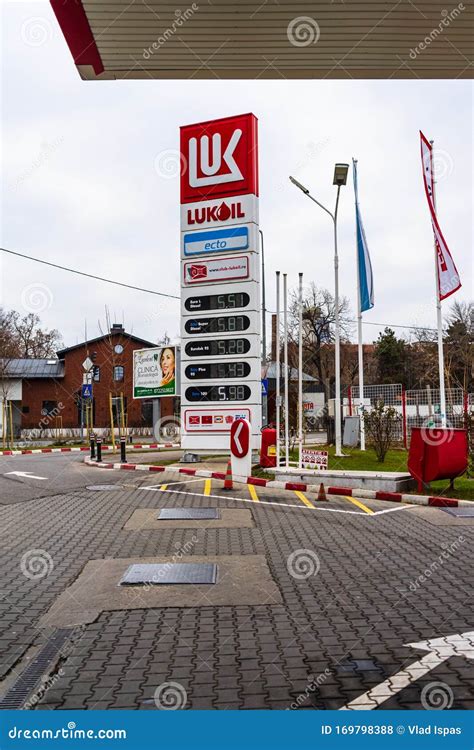 Gas Station of the Oil Company Lukoil in Bucharest, Romania, 2020 Editorial Stock Photo - Image ...