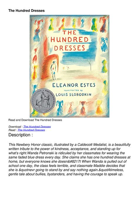 PDF/READ The Hundred Dresses - The Hundred Dresses Read and Download The Hundred Dresses ...