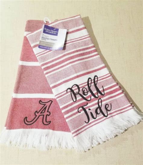 Crimson Football Alabama Roll Tide Fan Kitchen Dish Tea Towels | Etsy