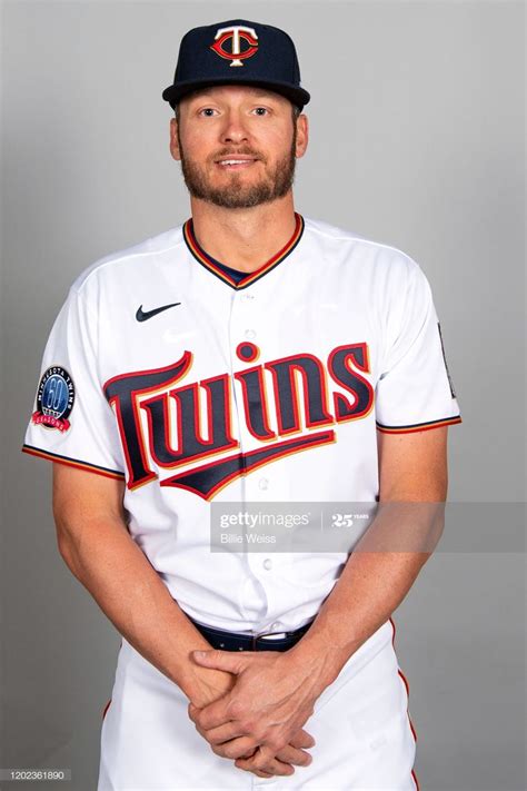 the minnesota twins'baseball player poses for a photo in his uniform on ...