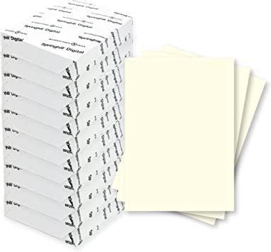 Springhill 8.5” x 14” Cream Copy Paper, 24lb Bond/60lb Text, 89gsm, 5,000 Sheets (10 Reams ...