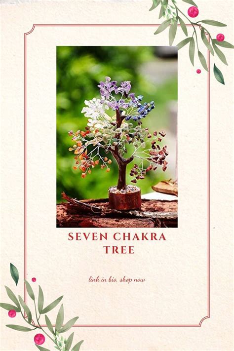 SUBSH Seven Chakra Natural Healing Gemstone Crystal Bonsai Fortune Money Tree for Good Luck ...