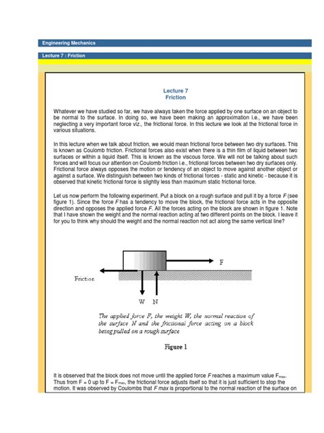 Friction & Moment of Inertia-Engineering Mechanics-IIT-Kanpur ...