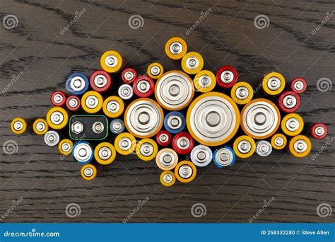 Used Dead Batteries - Hazardous Waste Stock Photo - Image of power, disposal: 258332280