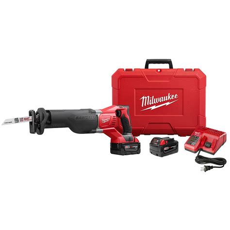 Milwaukee M18 18-Volt Lithium-Ion Cordless Sawzall Reciprocating Saw 2 ...