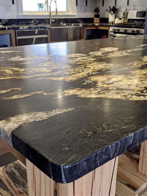 Leathered Titanium Granite | Black granite countertops, Leather granite ...