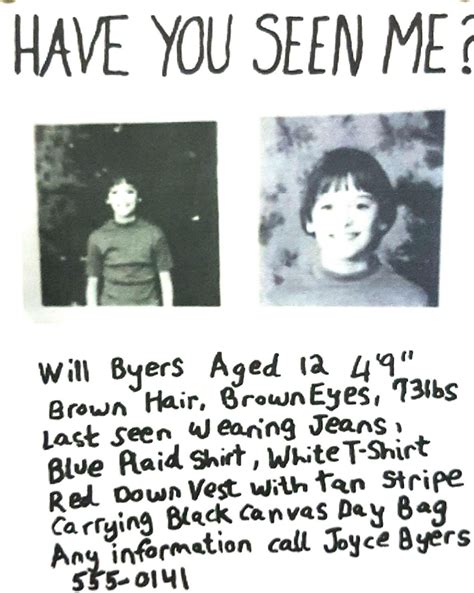 have you seen me will byers printable - Google Search