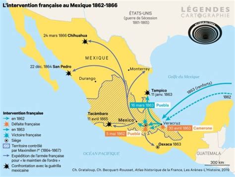 French intervention in Mexico map (TIL) : r/MapPorn