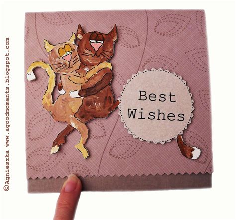 good moments: Best Wishes Cats Card / Wszystkiego Najlepszego Kartka z Kotami