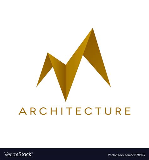 Architecture logo design roof shape isolated Vector Image