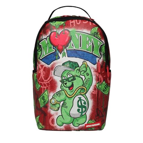 Sprayground Money Bear Raining Money Backpack - Red | Backpacks ...