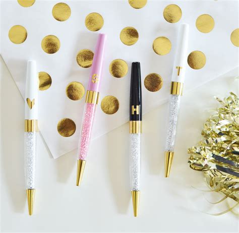 Monogram Gold Pens - Set of 3