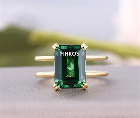 Emerald Ring May Birthstone Ring Emerald Cut Emerald - Etsy