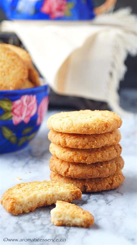 Crispy Coconut Cookies | Indian Style Eggless Coconut Biscuits | Recipe ...