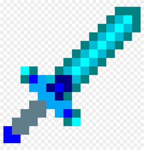 Minecraft Diamond Sword Drawing | Free download on ClipArtMag