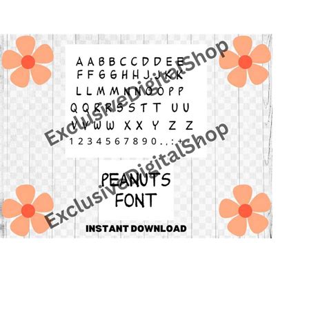 Peanuts font alphabet, Cut File - Digital Download svg png - Inspire Uplift