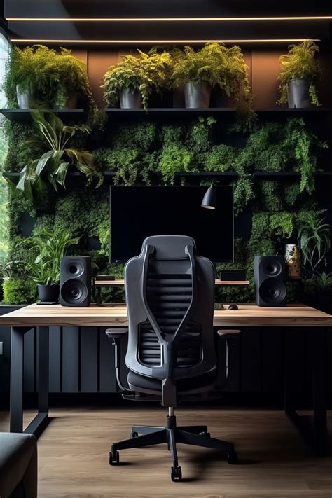 Modern Plant Inspired Work Office Setup in 2023 | Home office design, Minimalist office design ...