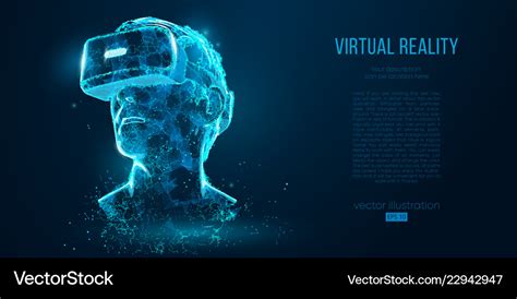 Vr headset holographic virtual reality glasses Vector Image